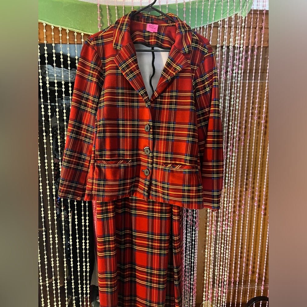 Betsy Johnson x Torrid plaid dress with jacket